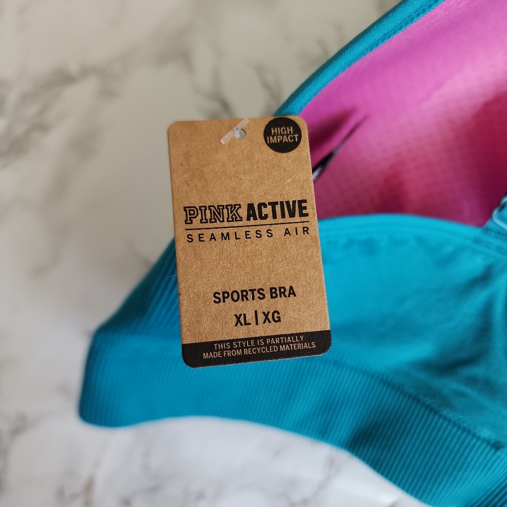 Victoria's Secret Pink Sports Bra Blue XL - Picture 5 of 6